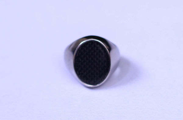 MEN'S SILVER POLISHED STEEL RING