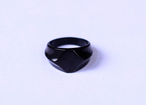 BLACK PRISMATIC TITANIUM RING