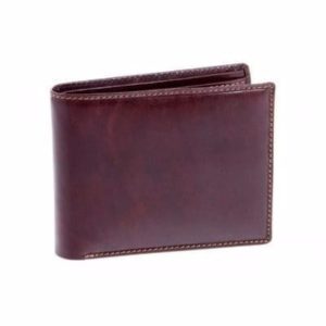 lather wallet brown